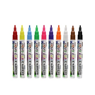 Liquid Chalk Marker 10pcs/lot Erasable Highlighter Fluorescen Marker Pent for All Non-porous Surface DIY