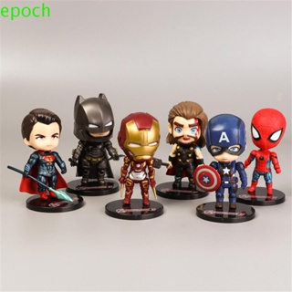 Epoch ฟิกเกอร์ อนิเมะ Avengers Iron Spiderman Captain America น่ารัก ของขวัญ สําหรับตกแต่งเค้ก