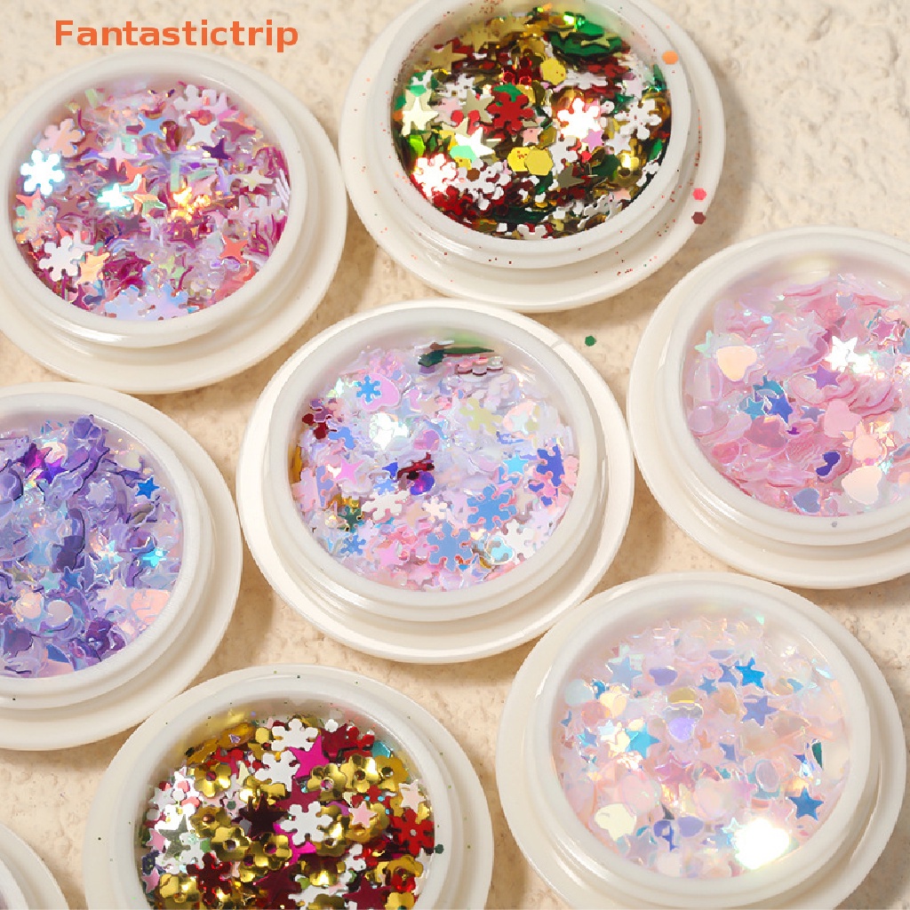 fantastictrip-เล็บปลอม-กลิตเตอร์-โลหะ-สีทอง-ลายคริสต์มาส-สําหรับตกแต่งเล็บ