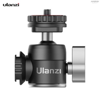 Ulanzi U-60 หัวบอลโลหะ พร้อมเมาท์ต่อขยายไมโครโฟน 360 องศา หัวบอลพาโนรามา รับน้ําหนักได้เต็มที่ 10 กก. อุปกรณ์เสริม สําหรับถ่ายภาพวิดีโอ Vlog