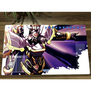 แผ่นรองเมาส์ แบบยาง ลาย Digimon Duel Playmat Alphamon Trading Card Game Mat DTCG CCG สําหรับเล่นเกม