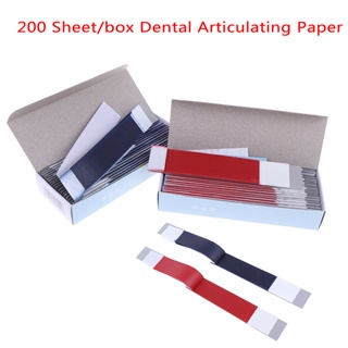 แผ่นกระดาษฟอกสีฟัน สีฟ้า สําหรับทันตแพทย์ จํานวน 200 แผ่น ต่อกล่อง