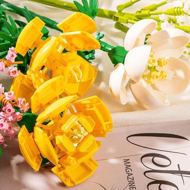 ของขวัญรับปริญญาของที่ระลึก-ของขวัญรับปริญญา-ของขวัญ-lego-flower-เลโก้ดอกไม้-ของขวัญปีใหม่-ใช้งานร่วมกับเลโก้อนุภาคขนาดเ