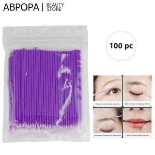 ABpopa® สําลีก้านทําความสะอาดขนตา นุ่มสบาย แบบพกพา ใช้แล้วทิ้ง 100 ชิ้น