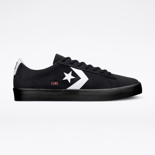 Converse รองเท้าผ้าใบ Pro Leather Vulc Pro Ox | Black/Black/White ( A01255CH2BKXX )