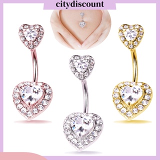 &lt;citydiscount&gt; เครื่องประดับจิวแหวนเจาะสะดือรูปหัวใจสําหรับผู้หญิง