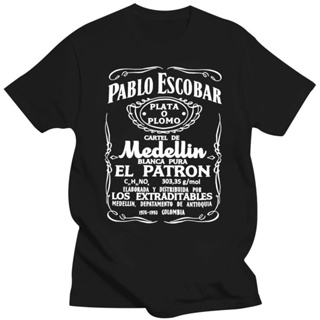 เสื้อยืด เสื้อผ้าบุรุษ Pablo Escobar เสื้อยืดกราฟิก, Plata O Plomo El Patron Tee, ผู้ชายทุกขนาดเสื้อยืดคุณภาพสูง