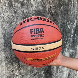 ภาพขนาดย่อของภาพหน้าปกสินค้าฟรีกระเป๋ารูดใส่บาส GG7X พร้อมส่งไทย Molten Basketball ลูกบาส  ตลอดกาล GG7X JB4000 GM5X ลูกบาสเกตบอล มอลเทน จากร้าน nslambasketball บน Shopee