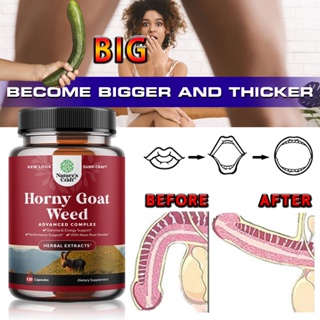 Horny Goat Weed L-Arginine and Longjack Tongkat Ali Extracts for Men and Women Enhance Strength Drive Physical Strength