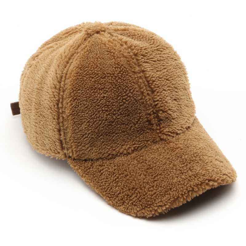 หมวกเบสบอล-ผ้าขนแกะเทียม-ให้ความอบอุ่น-แฟชั่นฤดูใบไม้ผลิ-และฤดูหนาว-สําหรับผู้หญิง