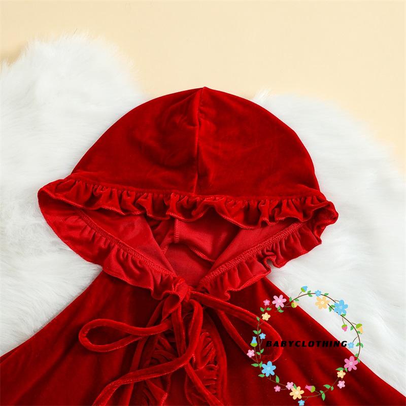 babyclothes-เสื้อคลุม-มีฮู้ด-สีแดง-ประดับลูกบอลขนนิ่ม-สําหรับเด็กผู้หญิง