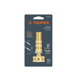 TRUPER 13130 หัวฉีดเกลียวตรงทองเหลือง 3" (CHMA-3) (ราคาต่ออัน ,ในกล่องบรรจุ 6 อัน)