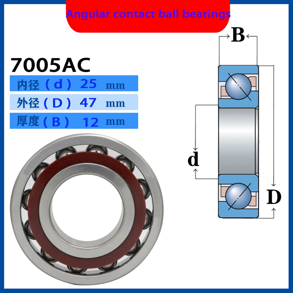 wzzg-ตลับลูกปืนเม็ดกลม-7005c-ac-acm-b-bw-bm-7005-2rs-25x47x12-1-ชิ้น