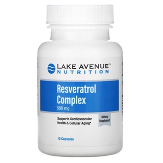 < พร้อมส่ง> Resveratrol Complex, 500 mg, 30 Capsules, Lake Avenue Nutrition