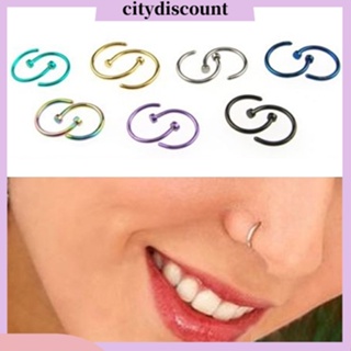 &lt;citydiscount&gt; เครื่องประดับจมูกแหวนเจาะร่างกาย 2 ชิ้น