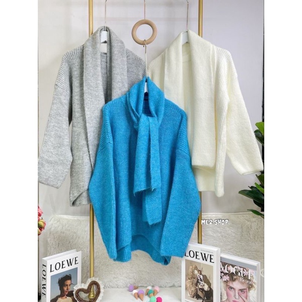 ทักก่อนสั่ง-เสื้อไหมพรม-ผ้าพันคอ-อก42-me2