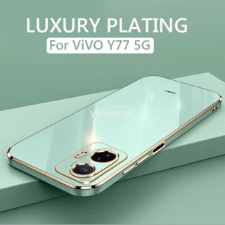 เคสโทรศัพท์มือถือแบบนิ่ม TPU กันกระแทก ชุบไฟฟ้า คุณภาพสูง แฟชั่น สําหรับ Vivo X90 X80 X70 X60 Pro 5G