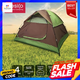 เบสิโค เต็นท์โดมกางอัตโนมัติ 4 คน รุ่น TENT041222 สีน้ำตาล/เขียวBESICO Automatic Dome Tent 4 Person Model TENT041222 Bro