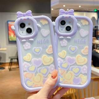 รักหัวใจ เคสน่ารัก สำหรับ iPhone 14 Pro Max 11 12 13 Pro XS Max X XR 7 8 Plus SE 2020 เคสโทรศัพท์ ซิลิโคนนิ่ม ชัดเจน