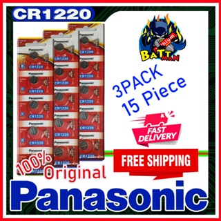 Panasonic Cr1220 3v New Battery Button lithium Batteries Cell Coin (Original : from Panasonic energy thailand) 3Pack