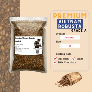 สินค้า ☕️ ถูกและดี !! 🔥 เมล็ดกาแฟดิบ เมล็ดโรบัสต้า เวียดนาม น่าน  Pumirak_Coffee.Beans