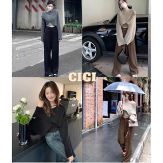 Cici ❣🇹🇭🚚พร้อมส่ง❣(Z273)Cardigan crop เสื้อครอปคาดิแกนไหมพรม ดีเทลทอร่องใหญ่ แมตช์ง่ายทรงสวยเก๋สุดๆ