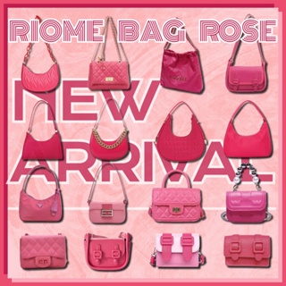 Riome rose pink bag มาใหม่ กระเป๋าหนัง การค้าต่างประเทศ ผู้หญิง กระเป๋าขายส่ง โรงงานโดยตรง มีสินค้า แบรนด์กุหลาบ สีชมพู ซีรีส์ กระเป๋าถือ ผู้หญิง ลดล้าง กระเป๋าสะพายไหล่