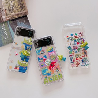 เคสโทรศัพท์มือถือแบบนิ่ม tpu ใส กันกระแทก ลายการ์ตูน toy story น่ารัก พร้อมจี้ห้อย สําหรับ Samsung Galaxy Z Flip 3 5G Z Flip 4