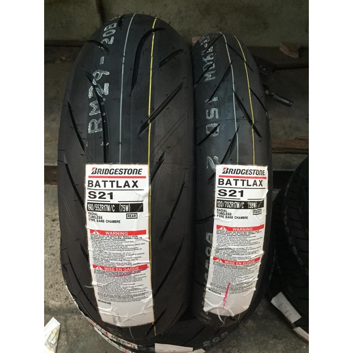 ยางปี22-bridgestone-battlax-hypersport-s21-ขอบ17-ยางนอก-ยางบิ๊กไบค์-650-1000-cc-cbr500f-cbr500-er6n-ninja650