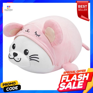 หมอนตุ๊กตาแมวน้ำใส่หมวก รุ่น PK-10907 คละแบบSeal plush pillow with hat model PK-10907 assorted designs