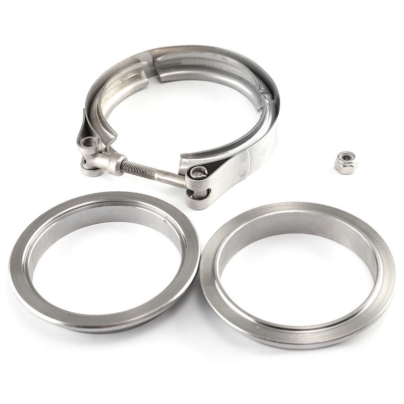 304 Stainless Steel Iron V Band Clamp Exhaust Flange 76mm Turbo Exhaust
