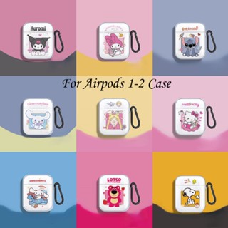 【จัดส่งรวดเร็ว】เคสหูฟัง แบบนิ่ม ลายการ์ตูนน่ารัก สีโปร่งใส สําหรับ Airpods 1 2