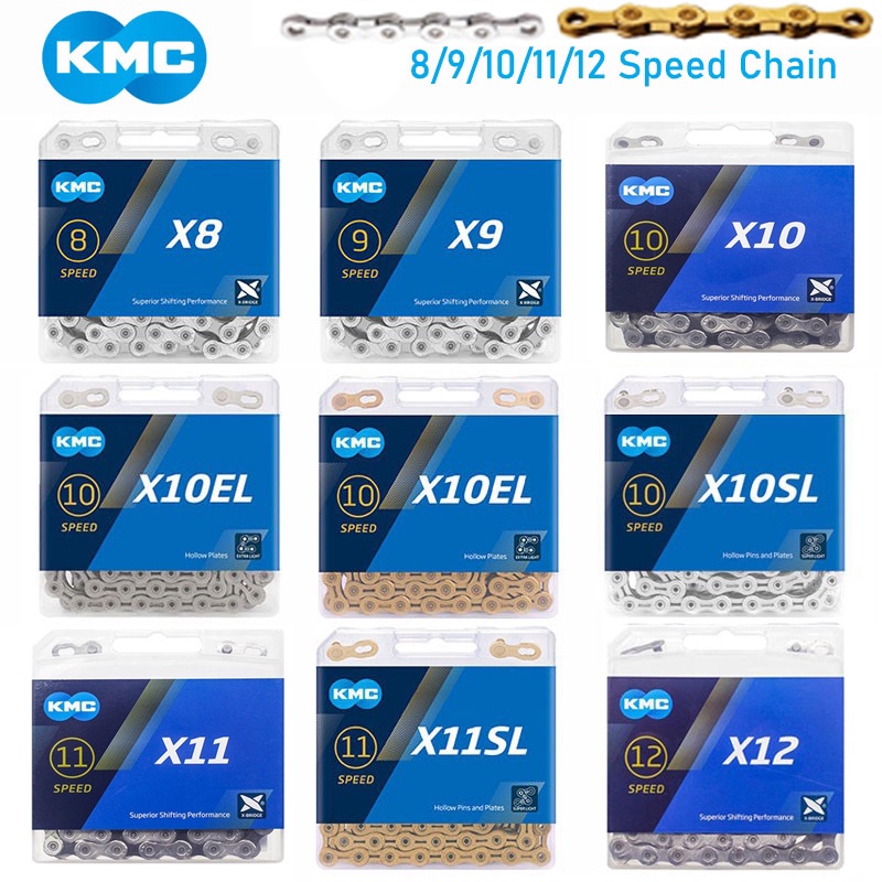 kmc-โซ่จักรยาน-12-ความเร็ว-116l-พร้อมกล่อง-x8-x9-x10-x11-x12-126-ลิงค์