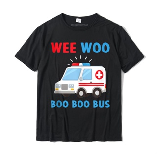 เสื้อยืดเด็กผช Wee Woo Boo Boo otobüs ambulans EMS EMT paramedik sürücü hediye Harajuku pamuk benzersiz Tops &amp;amp; Tees