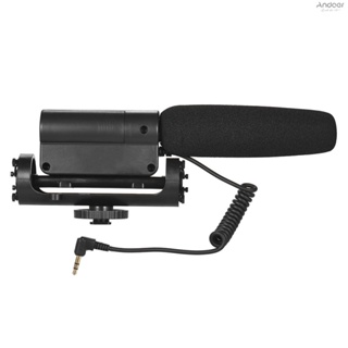 Recording Condenser Microphone Photography Interview Cardioid Directional Video Microphone for    DSLR ILDC Cameras with 3.5mm MIC Socket