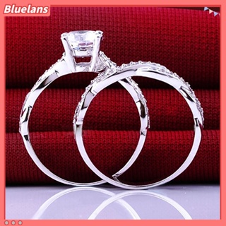 ทักแชทเพื่อรับโค้ด ชุดแหวนหมั้น พลอยเทียม 925 สําหรับผู้หญิง งานแต่งงาน 2 ชิ้น