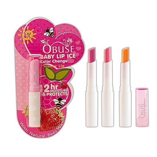 ลิปมันเปลี่ยนสี โอบิวซ์ Obuse Baby Lip Ice color change Shopee Thailand