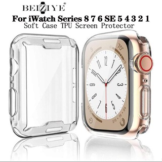 beiziye TUP เคสใสแบบนิ่มใช้สำหรับ Smart watch ใช้ได้กับ Seris Ultra 8 7 6 SE 5 4 3 2 1 ขนาดจอ 38 มม. 40 มม. 42 มม. 44 มม 41มม 45มม 49มม