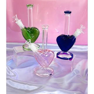 Love Heart Shaped Glass Bong💚😱