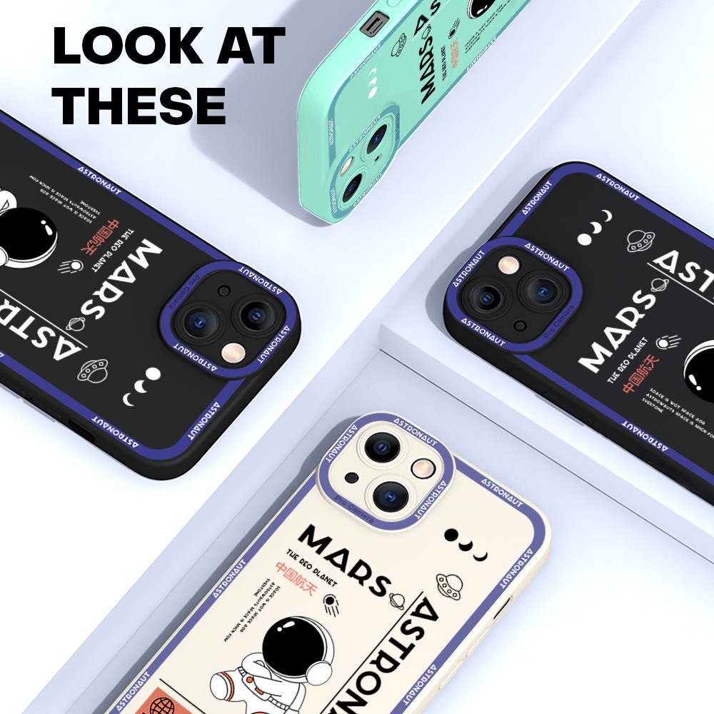compatible-with-samsung-galaxy-a01-a70-a72-a6-a7-a9-a9s-plus-2018-5g-เคสซัมซุง-สำหรับ-cartoon-cute-space-airman-เคส-เคสโทรศัพท์-เคสมือถือ-shockproof-case-full-cover-protective-shells-tpu