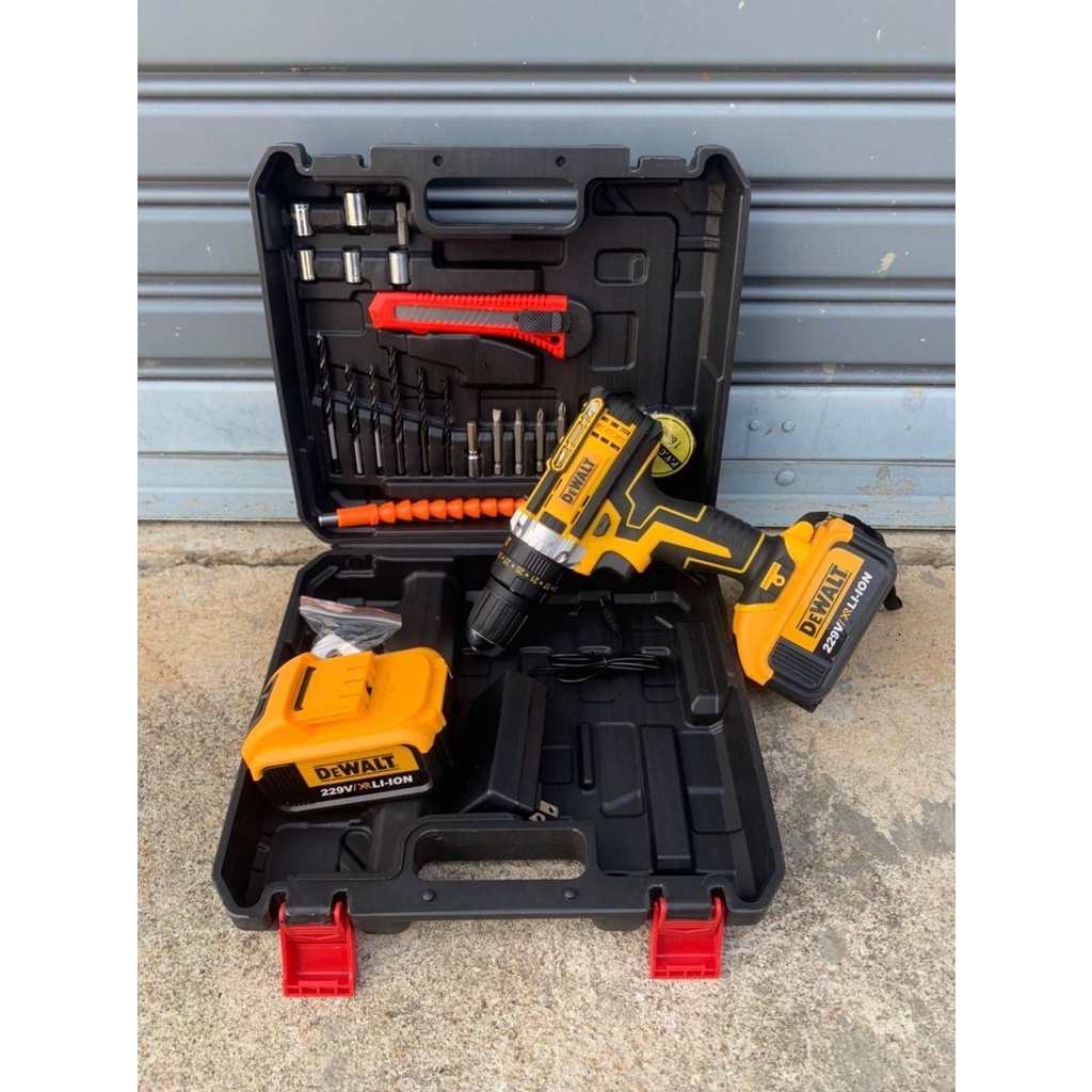 ส่งฟรี-ไม่ต้องใส่โค้ด-ลงทะเบียนรับประกันผ่านลิงค์-สว่านแบตใหญ่-dewalt-229v-เจาะ-กระแทก-ขันน็อต-รุ่นใช้งานหนัก