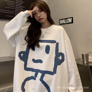 เสื้อสเวตเตอร์ฤดูใบไม้ร่วงผู้หญิงอินเทรนด์ INS หลวมเวอร์ชั่นเกาหลีเนื้อปก BF style SH5923