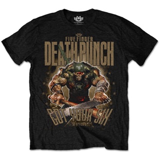เสื้อยืดผ้าฝ้ายพิมพ์ลายคลาสสิก ขายดี เสื้อยืดคลาสสิก ลาย Five Finger Death Punch Sgt Major สีดํา - OFFICIAL ILhina66DE