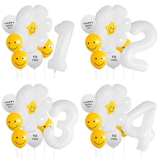 Afterkids Daisy Set ลูกโป่ง 40” เซ็ทลูกโป่งวันเกิดดอกเดซี่ ลูกโป่งตัวเลข ลูกโป่ง Happy Birthday ตัวเลข 40 นิ้ว