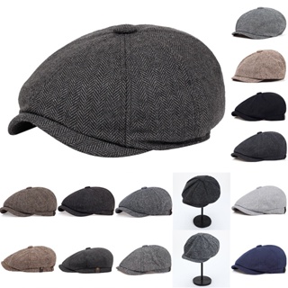 ภาพขนาดย่อของสินค้าหมวกเบเร่ต์ หมวกกอล์ฟ ทรงแปดเหลี่ยม สไตล์อังกฤษ วินเทจ เหมาะกับฤดูใบไม้ร่วง และฤดูหนาว สําหรับผู้ชาย