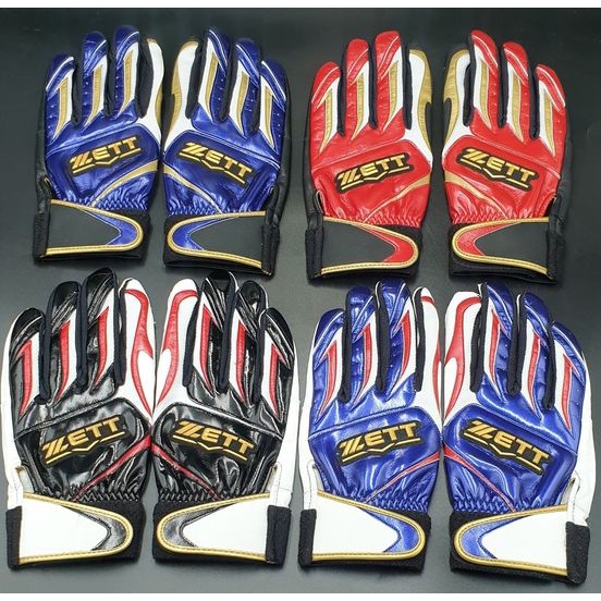 ถุงมือใส่ตีเบสบอลซอฟท์บอลเซ็ต ZETT Batting Glove size M L XL Shopee