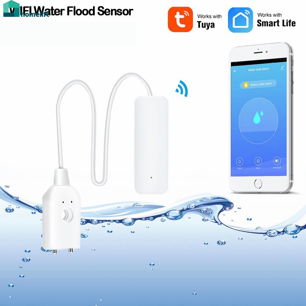 Wifi Water Leak Sensor Alarm Water Leakage Intrusion Detector Overflow