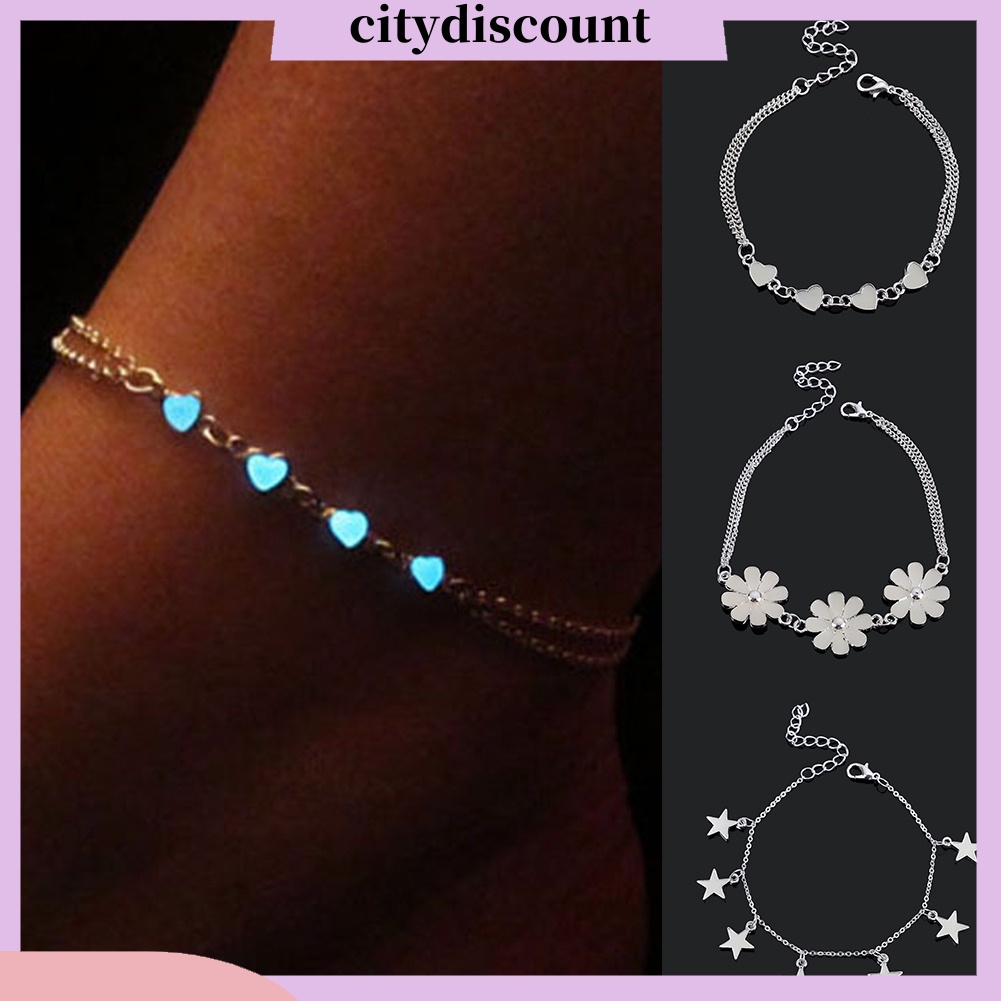 lt-citydiscount-gt-สร้อยข้อเท้า-สร้อยข้อมือ-เรืองแสงในที่มืด-รูปหัวใจ-ดาวน้อย-เครื่องประดับสําหรับผู้หญิง