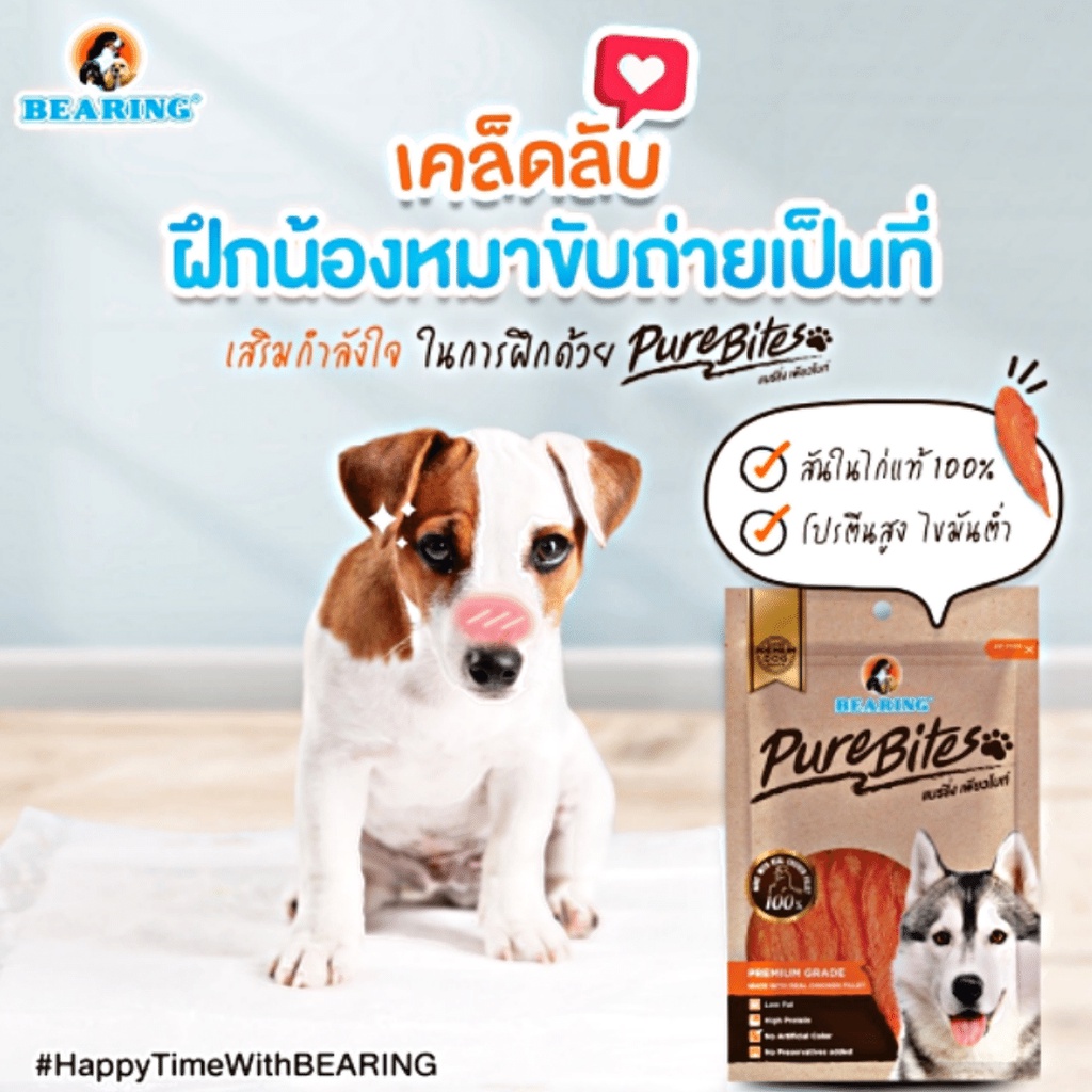 bearing-ขนมสุนัข-เนื้อสันในไก่แท้-100-เนื้อสันในไก่อบแห้ง-pure-bites-50g