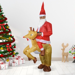 ภาพขนาดย่อของภาพหน้าปกสินค้าเครื่องแต่งกายคอสเพลย์ ชุดแฟนซี ซานตาคลอส กวางเอลก์ แบบเป่าลม สําหรับผู้ใหญ่ ปาร์ตี้ฮาโลวีน เทศกาลคริสต์มาส จากร้าน topgeehk.th บน Shopee